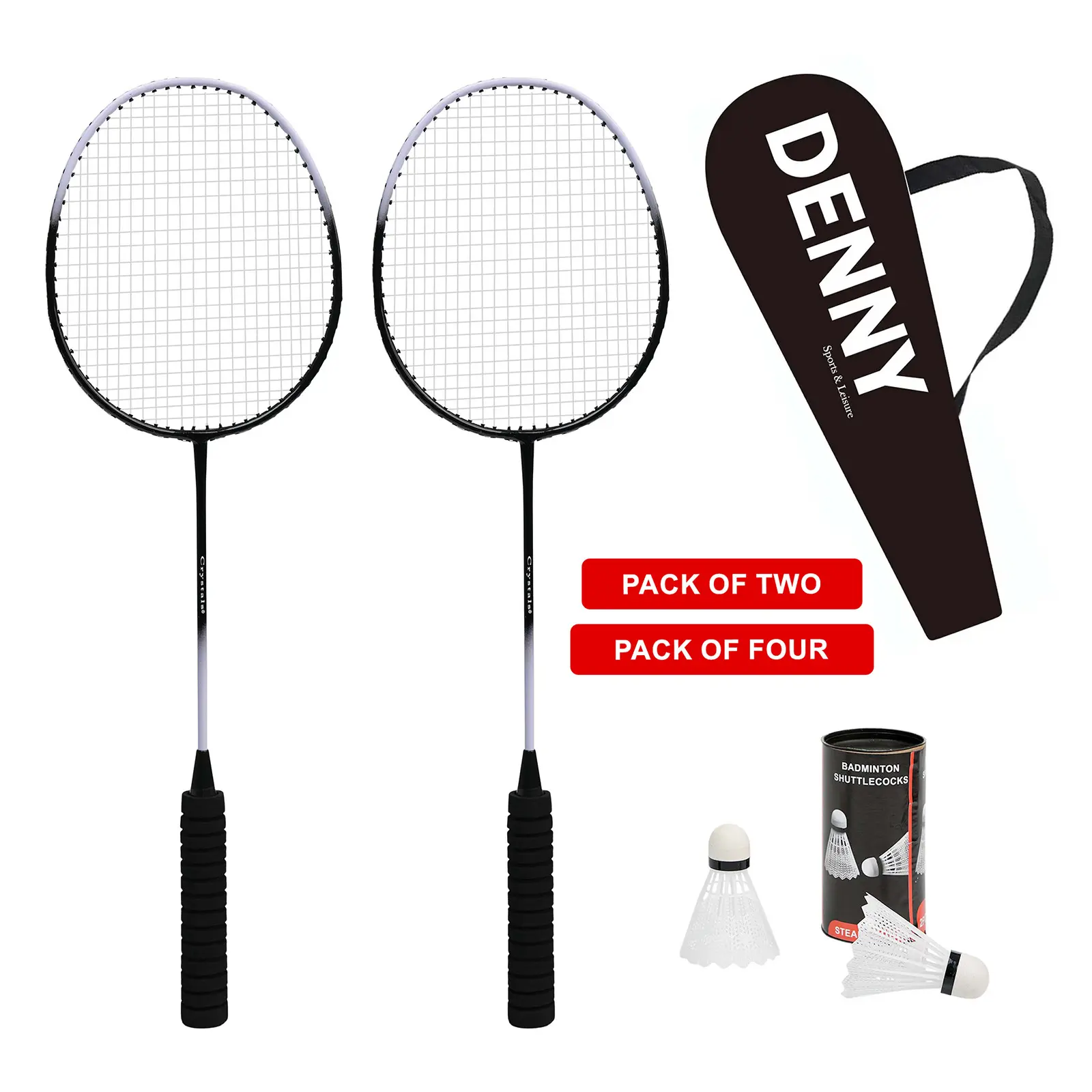 Badminton Racket & Shuttlecocks Set for Adults and Children - Perfect for Outdoor Activities, Holidays, and Beach Games