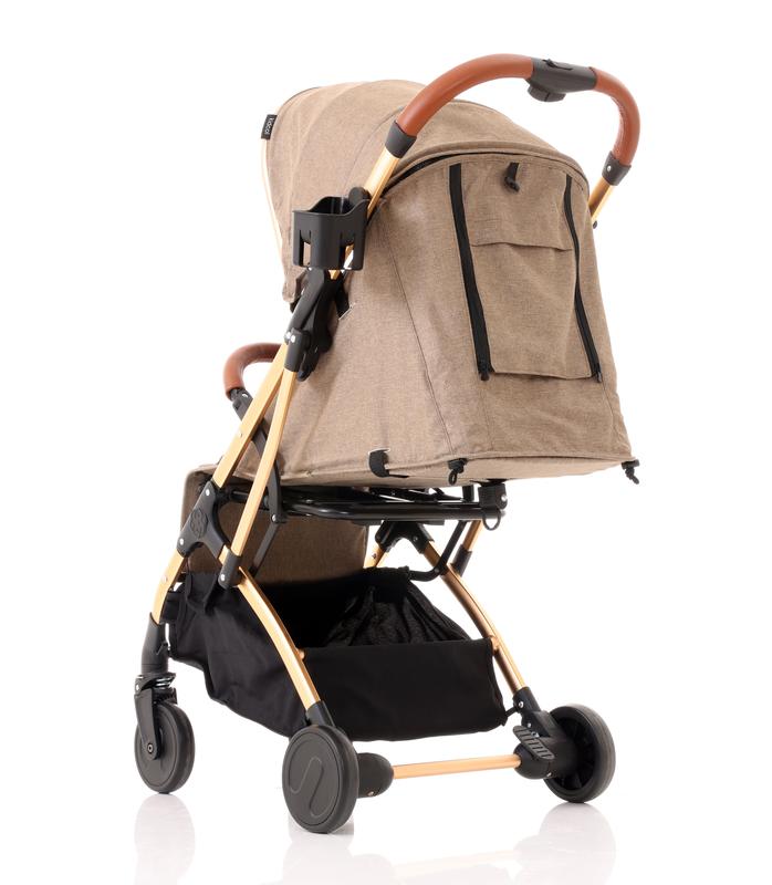 Kidcol Airline Approved Baby Stroller - Foldable, Lightweight - Khaki Gold essentials 3