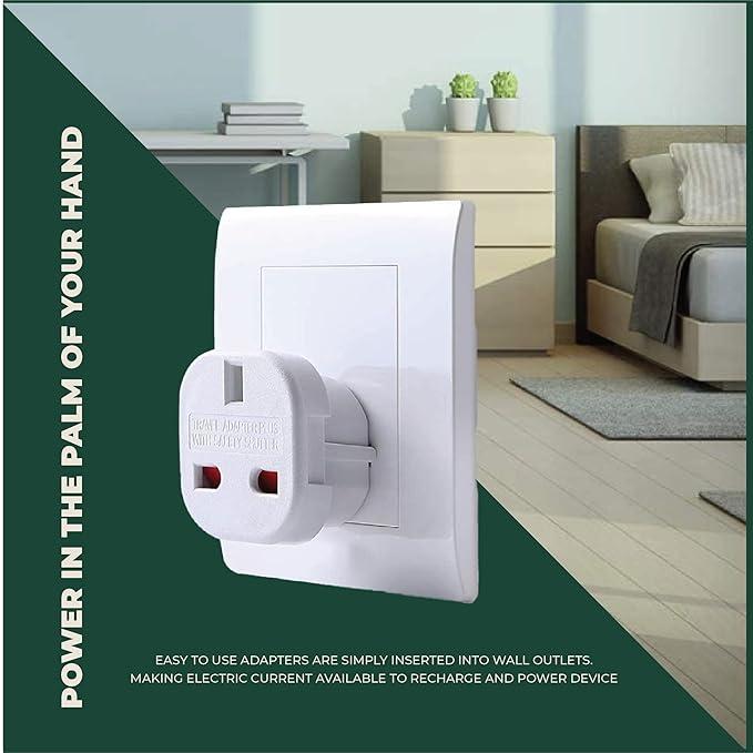 Pack of 5 Travel Adaptor 3 Pin to 2 Pin Type 3