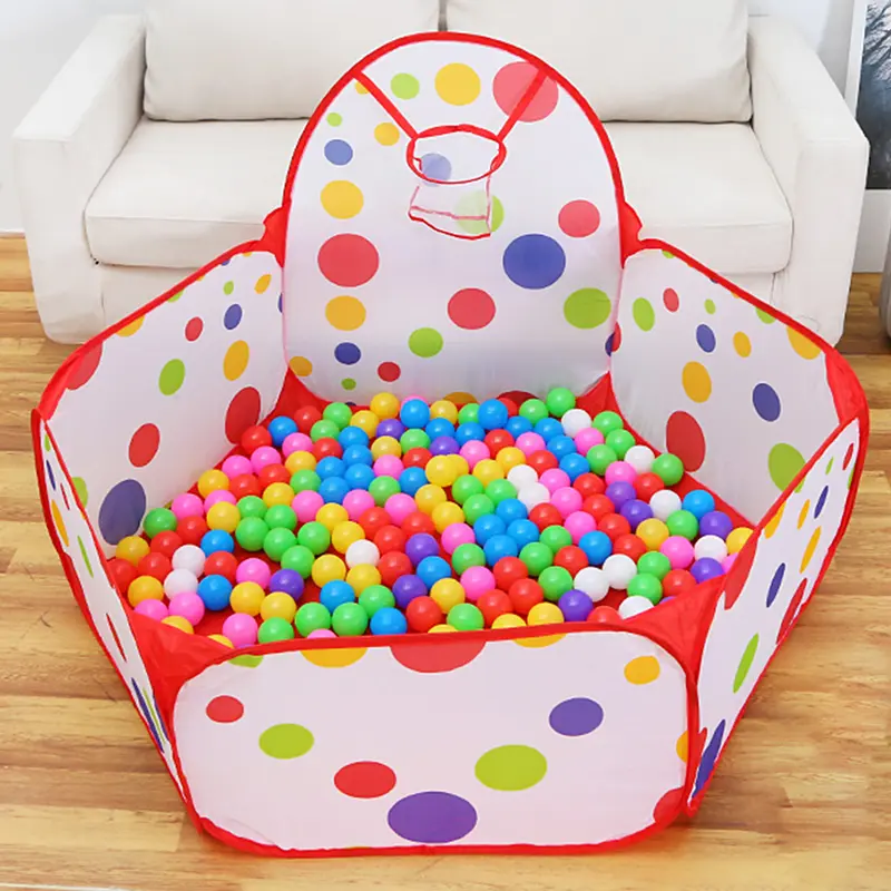 Kids Ball Pit Pop Up Play Tent Playhouse With Basketball For Childrens Boys Girls Baby Birthday Toy Themed Pretend Indoor Outdoor Games Party Crawl (Balls Not Included) sea and beach accessories 5