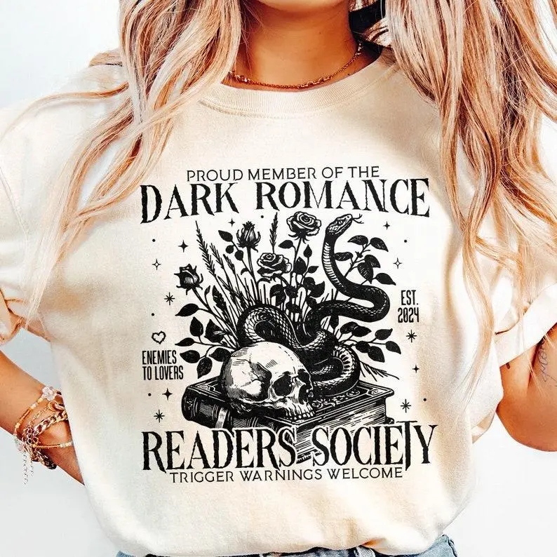 Dark Romance Readers Society Shirt, Book Lover, Bookish Shirt, Smut Lover Gift, Dark Romance Book, Spicy Book Lover, Morally Grey Sublimation