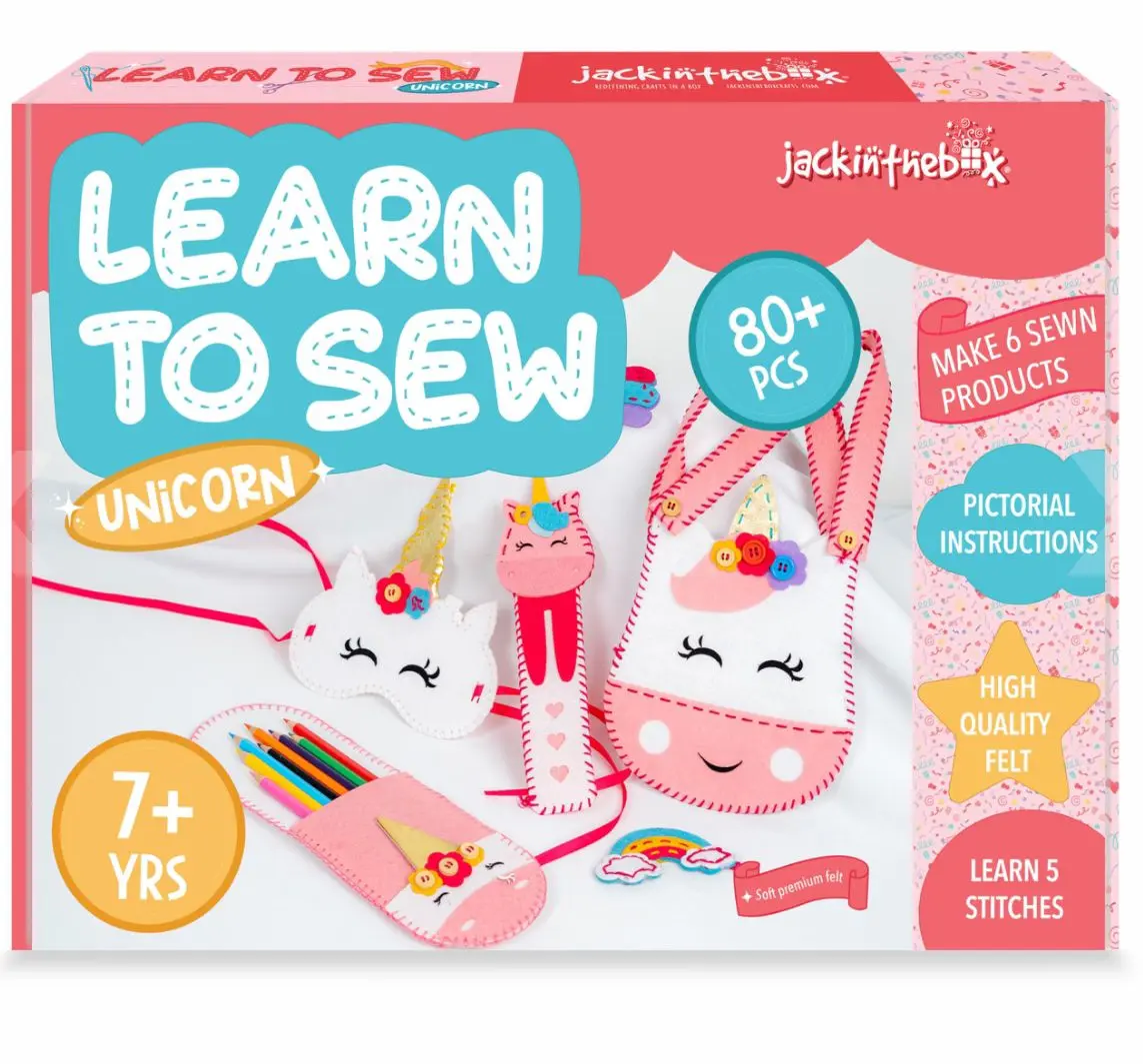LEARN TO SEW, Theme Kids Sewing kit with 6 Sewing Crafts|, Sewing kit for Kids Ages 6 7 8 9 10, Made with Felt, Has pre-Punched Holes & Easy-to-Follow Instruction diamond painting