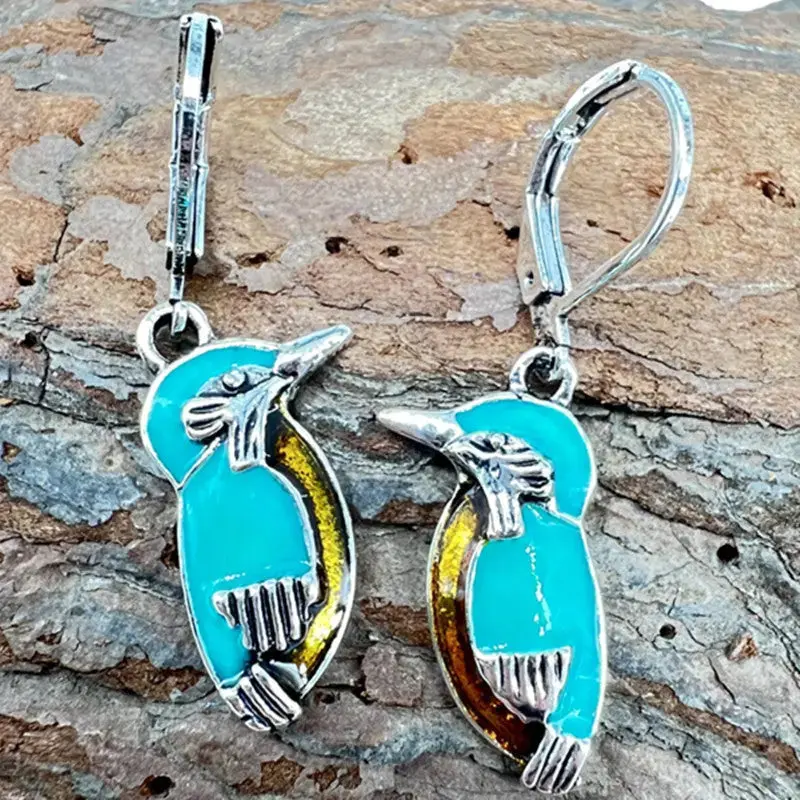 Elegant Turquoise Bird Earrings 3
