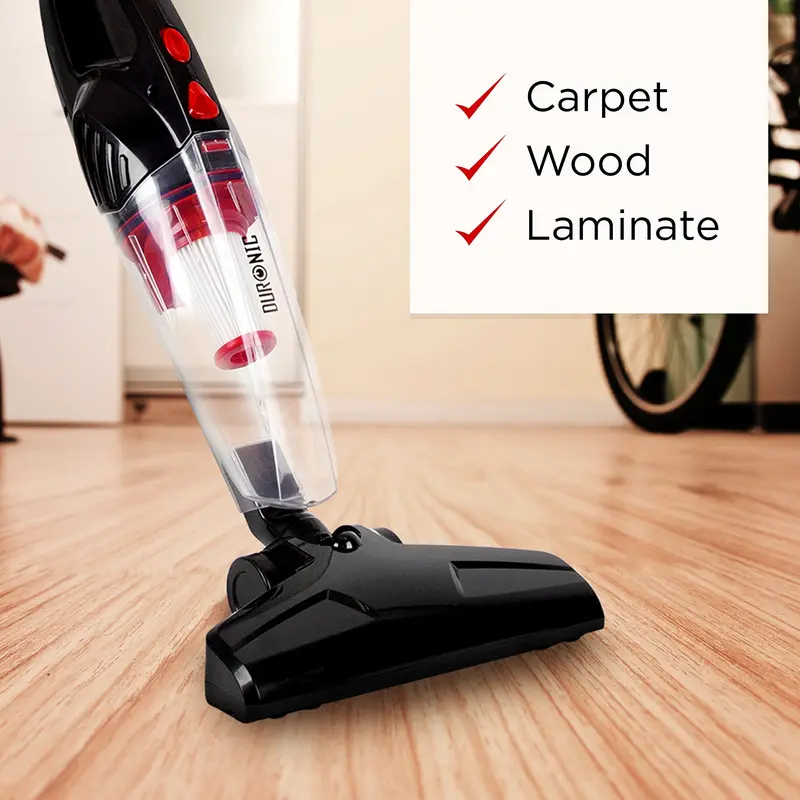 Duronic Upright Vacuum Cleaner VC8 BK Lightweight Handheld Portable Corded Stick Vac Cleaners Hand Held Floor Carpet Upholstery Cleaner with HEPA Filter for Cleaning Dust, Hair in Home & Car 2