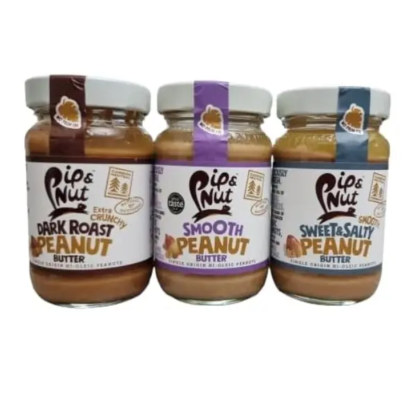 Pip & Nut - Smooth, Sweet & Salty, Dark Roast Peanut Butter Variety Pack (3 x 300g) 0