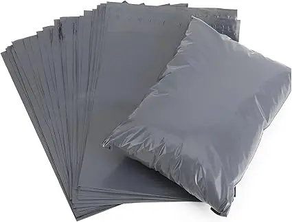 100 Pcs Mailing Bags, Grey Parcel Delivery Bags with Self-Seal Closure, Flexible Lightweight and Tear Proof Postal Mailing Bags, Multipack Mailing Envelope Bags