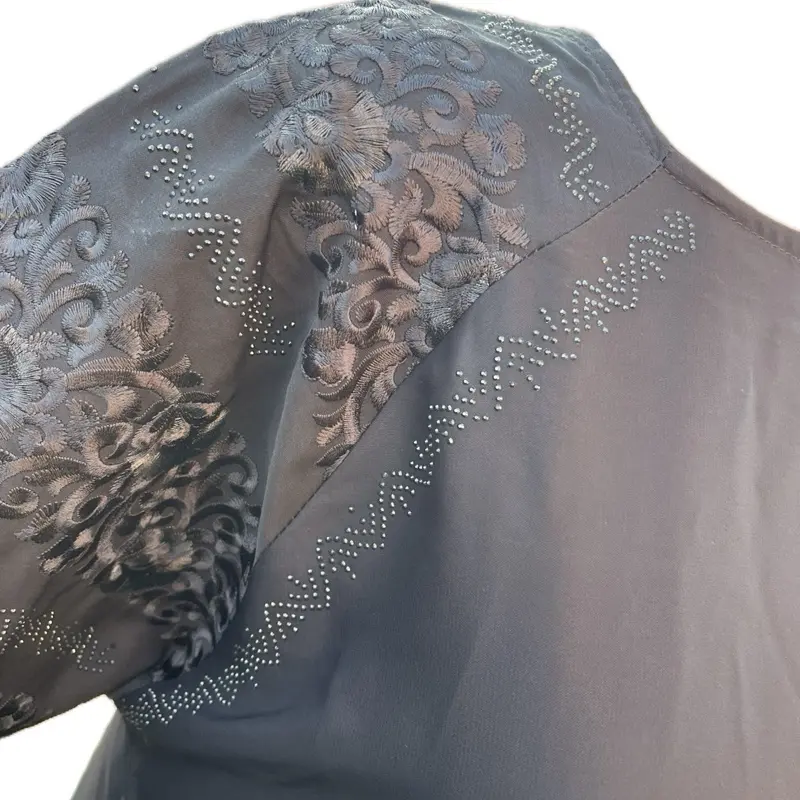Arabic Clothing-solid Kimono Sleeve Belted Abaya, Vintage Clothing, Coats for Women, Abayas for Women, Modest Long Sleeve Abayas, Women's Islamic Clothing for Spring Fall, Women's Islamic Clothing, Modest Clothes 5