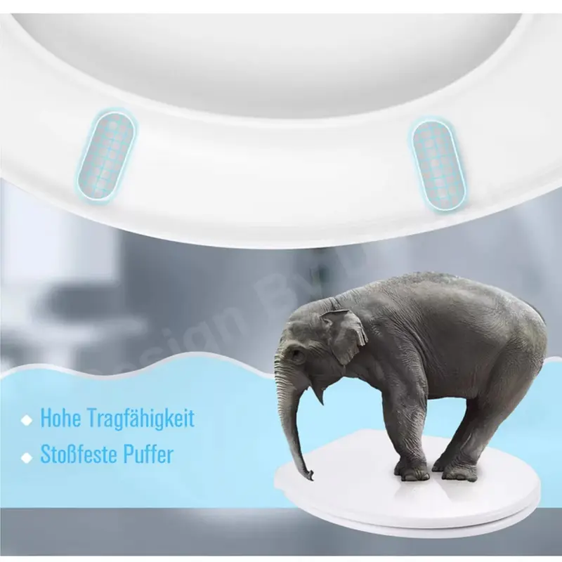 Soft Close Square Toilet Seat Quick Release,Anti-Bacterial White+360° Adjustable Stainless Hinges, Simple Top Fixing Lid Loo WC 1