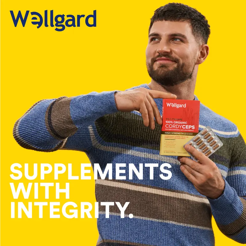 Wellgard Cordyceps Supplement, Organic Cordyceps Mushroom Capsules, 60 Vegan Capsules 6