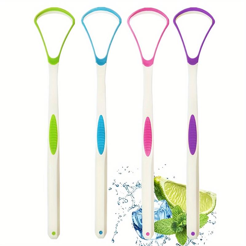 of Tongue Scrapers, Tools for Cleaning Tongue Coating, Silicone Tongue Brushes for Cleaning, 4-Color Cleaning Set, Tongue Cleaning Tools. 0