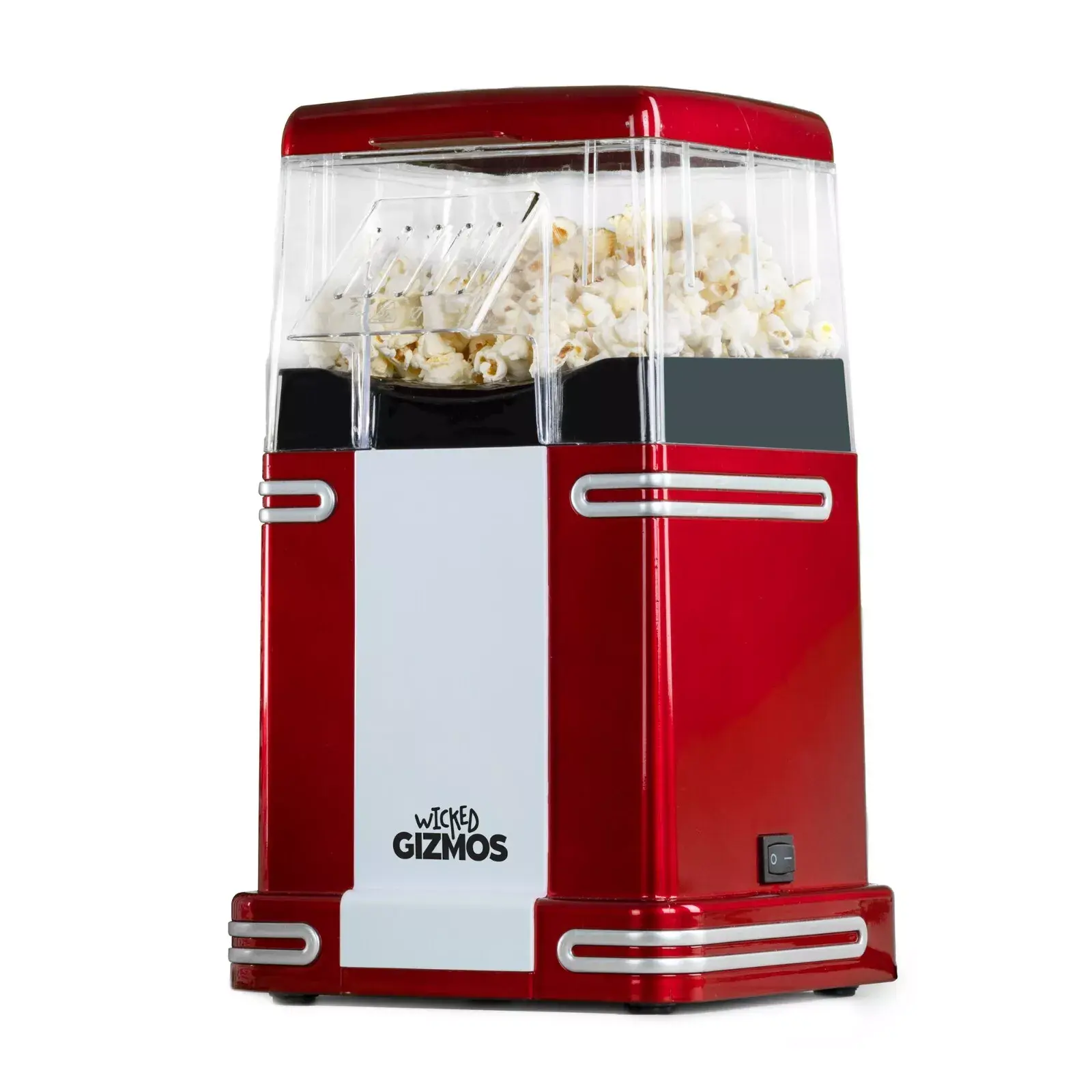 WICKED GIZMOS PM1300 Retro Electric Popcorn Maker - Red
