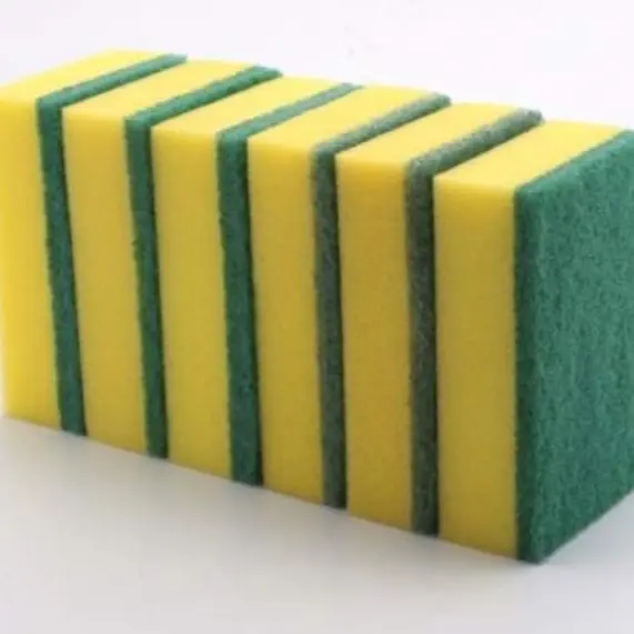 Washing Up Sponges 10 Pack Double Sided Sponge Scourers Heavy Duty Cleaning Set