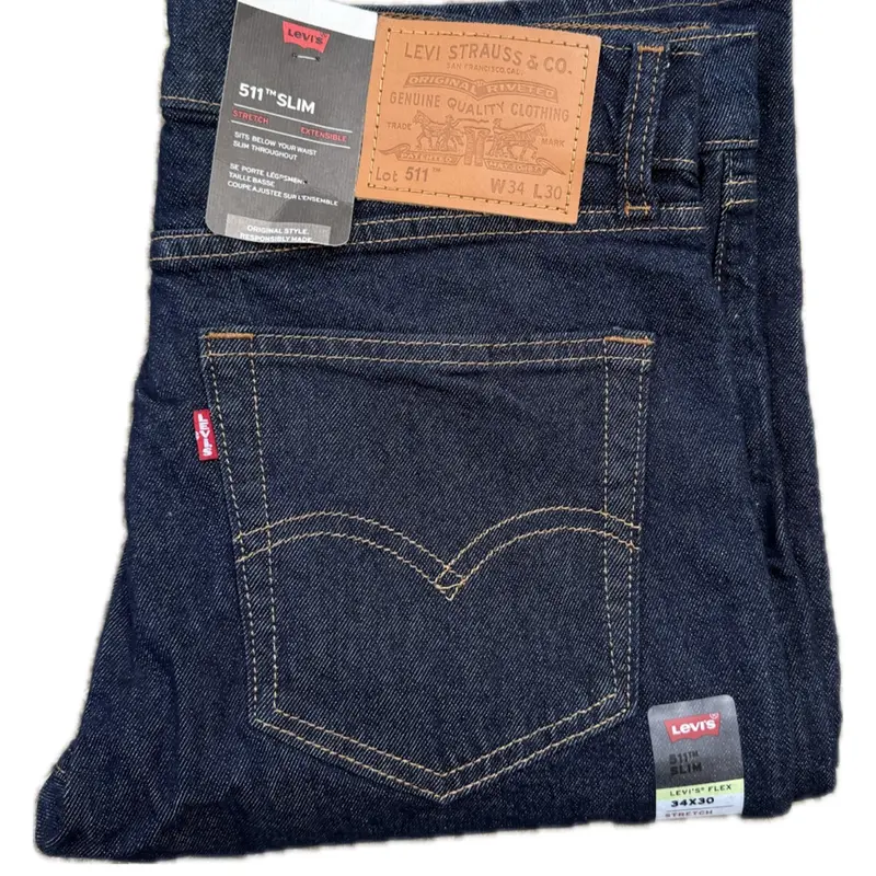 Levi's 511 Men's Slim FIT Dark Blue Jeans 04511-1786 - Men's Slim Fit Dark Blue Jeans - Menswear 1