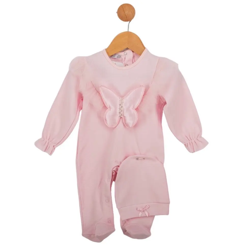 Baby Girl Butterfly Appliqué Sleepsuit - Perfect for Your Little Princess