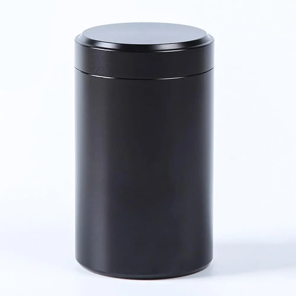 Smell Proof Container, solid colour airtight aluminium metal sealing jar for herbal tea coffee spices sugar storage canister 140ML