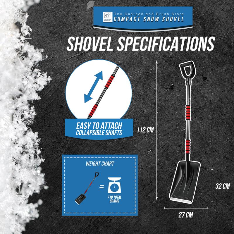 Travel Car Snow Shovel Compact Heavy Duty Snow Scoop with Multi Section Handle 4
