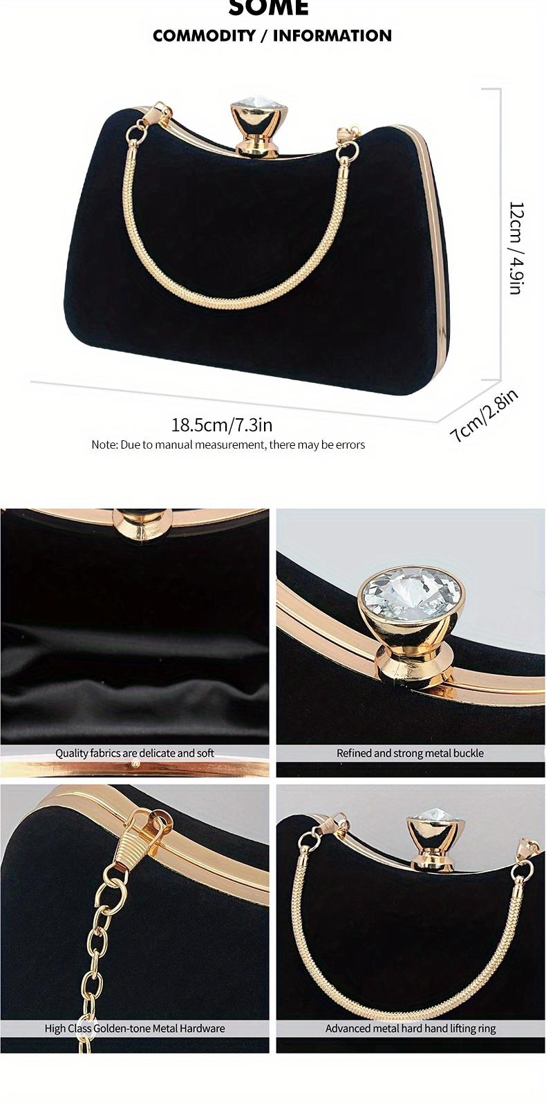 Product Introduction of Velvet Evening Bag, Women's Clutch Purse, Elegant Handbags For Wedding Prom Party 7