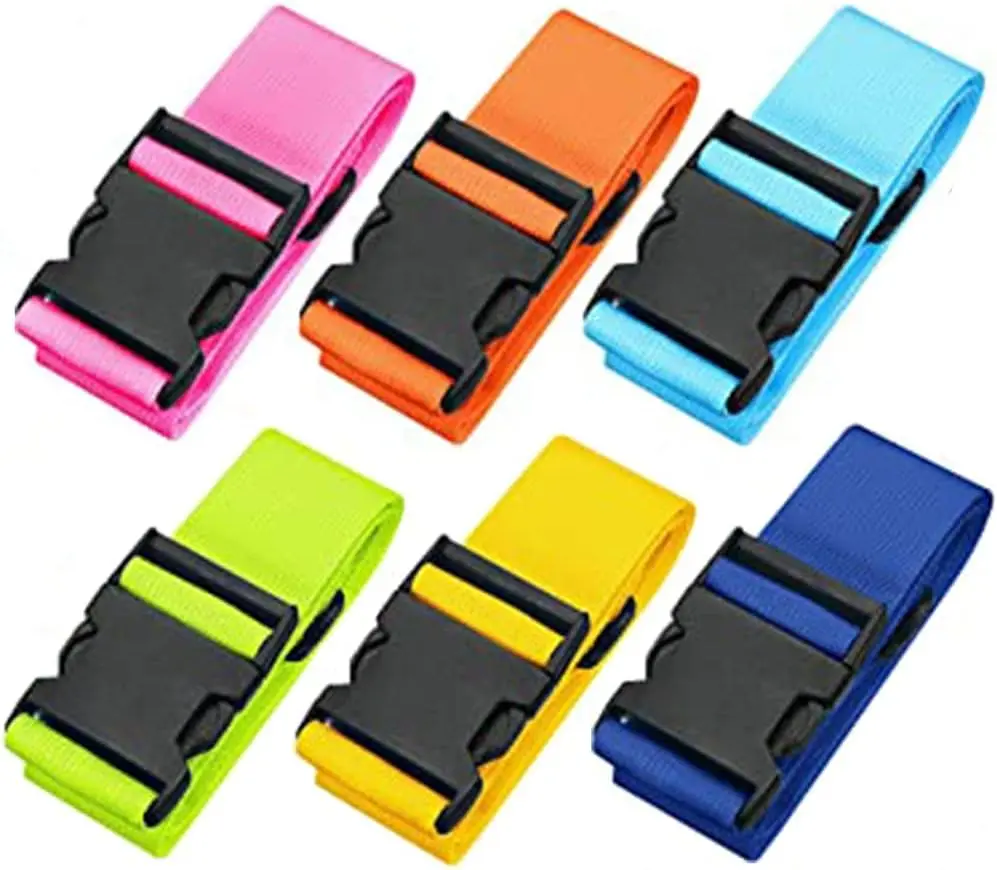 Luggage Belt with Quick Release Buckle, Luggage Suitcase Straps Set, Travel Accessories Thickened Adjustable Travel Luggage Straps for Suitcase Baggage LS-3