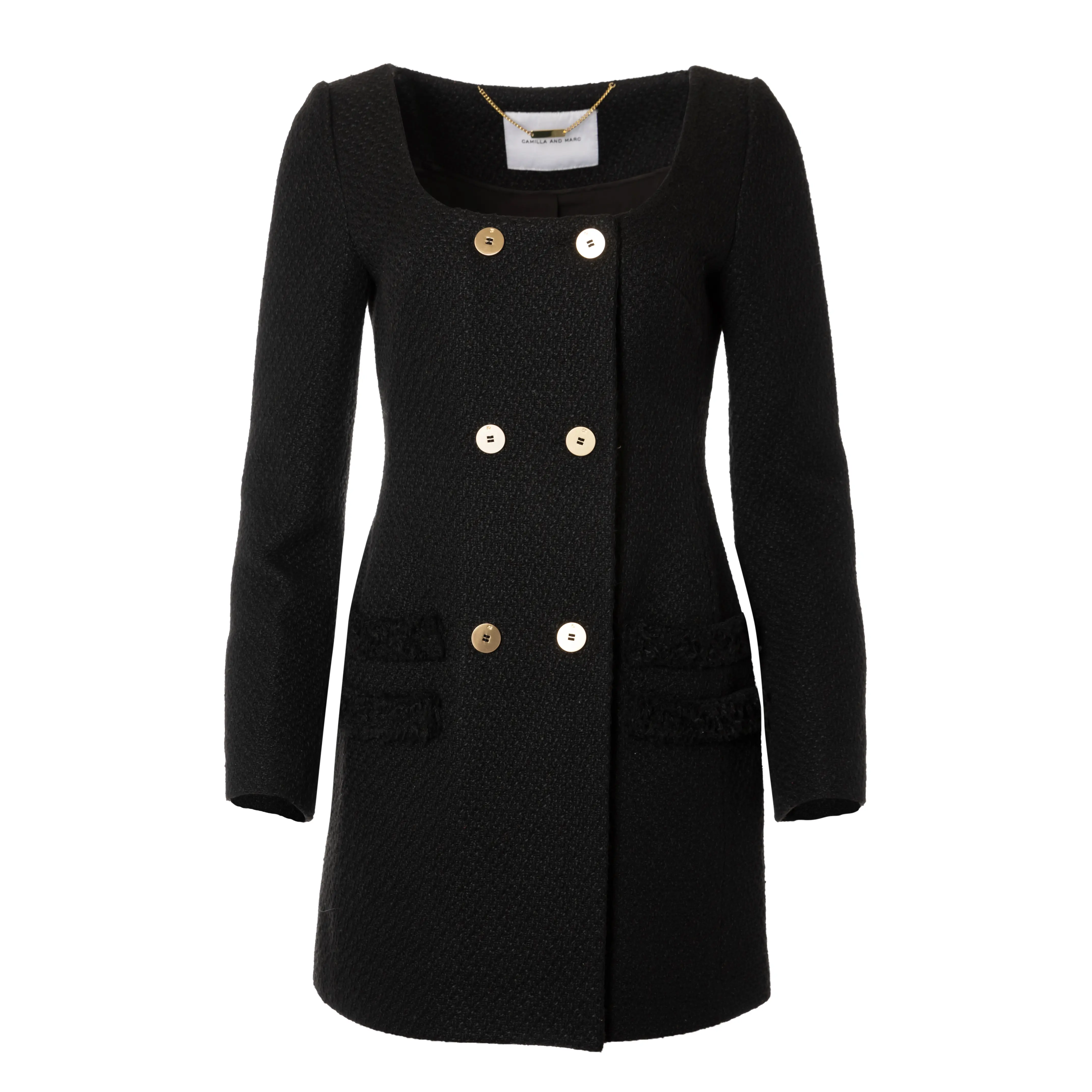 Preowned Camilla &amp; Marc S / UK 8 Polyester Black Plain Regular All Seasons Excellent condition