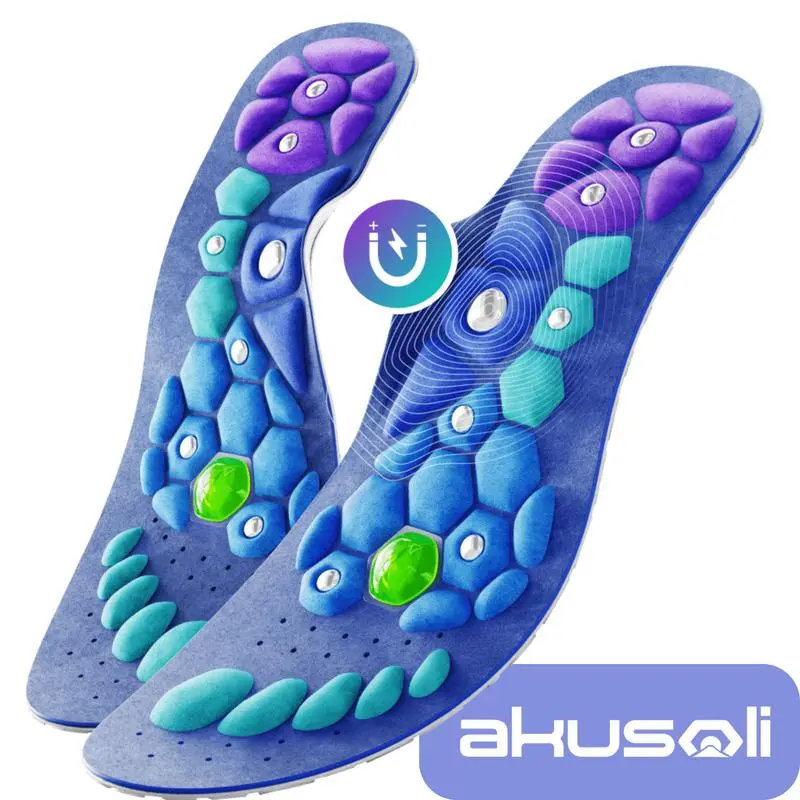 Akusoli | Shock Absorbing Insoles for All Day | Comfort Arch Support | Premium Materials | Fits for All Shoes 0