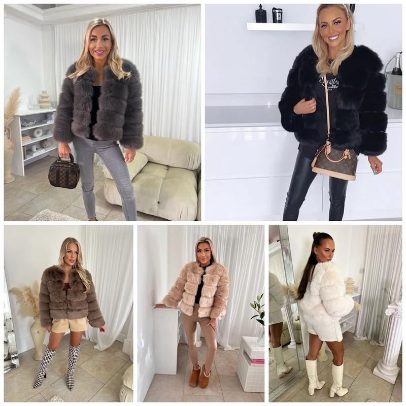 Luxury Faux fur coat - Size up if you want to wear with thick jumpers (Restocks weekly) 0