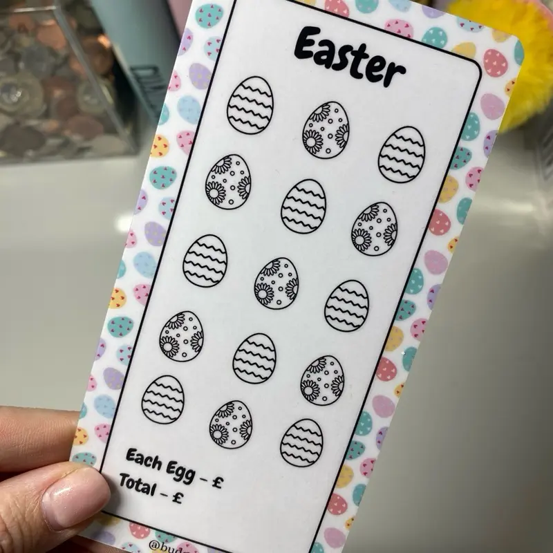 A6 EASTER tracker and zip wallet, Cash Stuffing, Budgeting 1