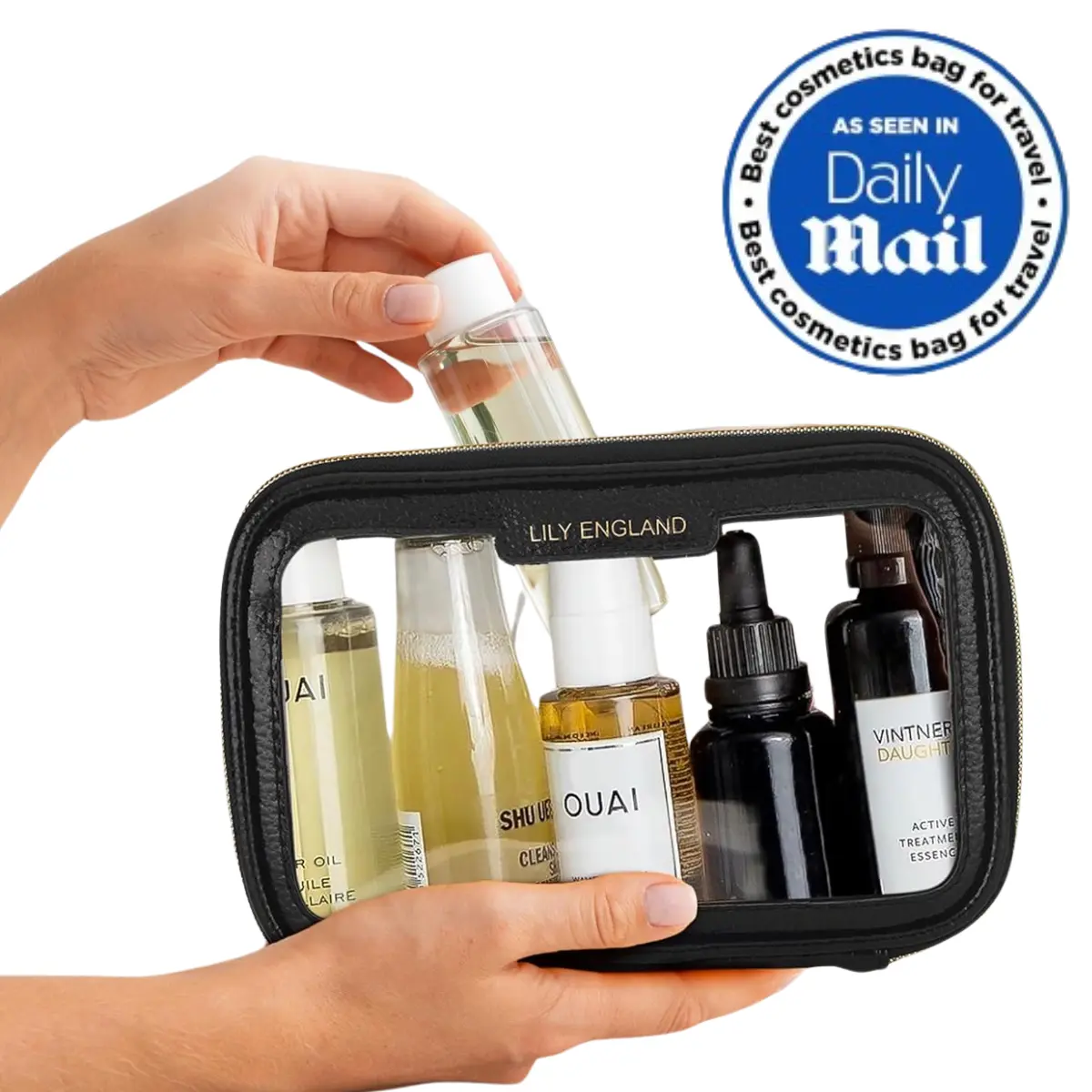 Clear Travel Makeup Bag Organiser by Lily England