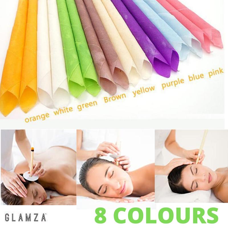 Glamza Clearsound Ear Candle Pair - 8 Pairs with Discs - Natural Relaxation & Ear Care Solution 4