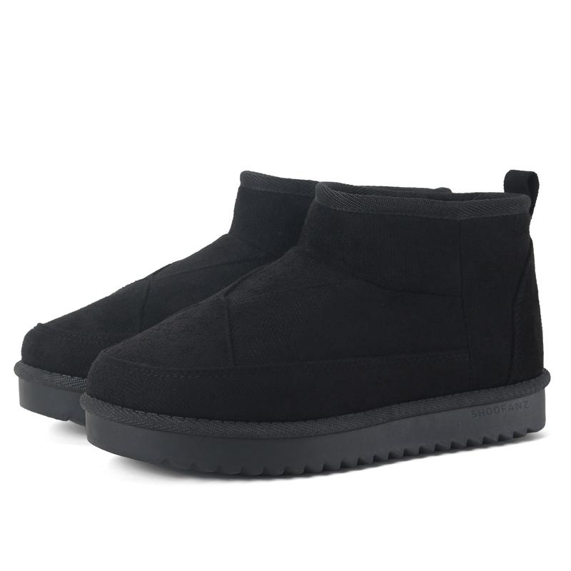 SHOOFANZ  Women's Flat Winter Faux Suede Snow Boots Mini Boots Women's Outdoor Indoor Anti-Slip Boots Women's Classic Fashion Casual Snow Boots Ladies Comfort Walking Boots Women's Fuzzy Warm Boots furry  boots 3