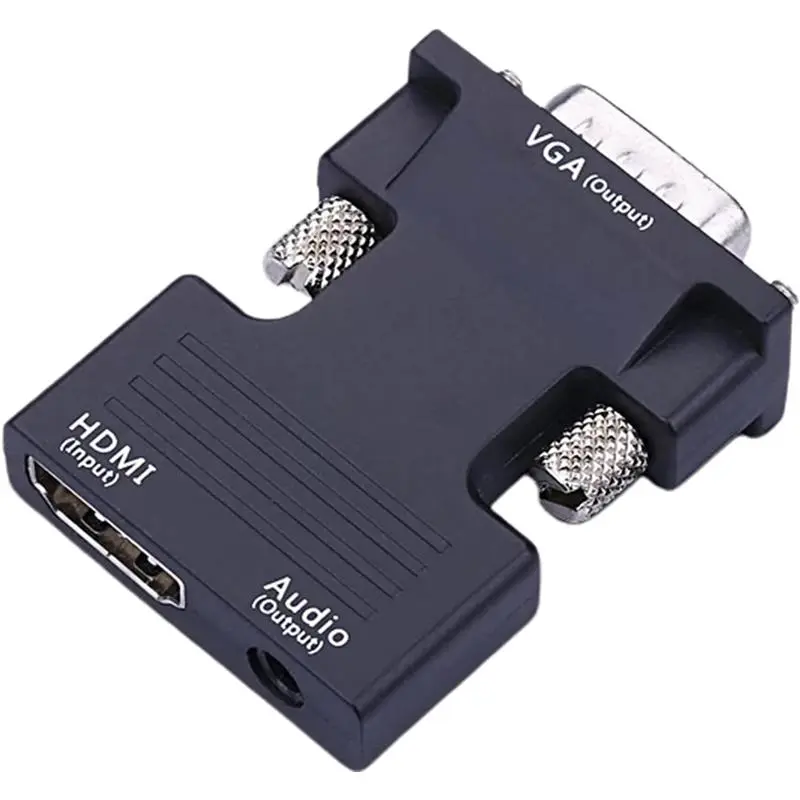 8K VGA to HDMI，HDMI to VGA Adapter,8K Converter with Full HD Audio Video Output,For TV, Computer,Laptop, PC, Monitor, Projector, etc.… Accessories  Stereo Male Button Cable