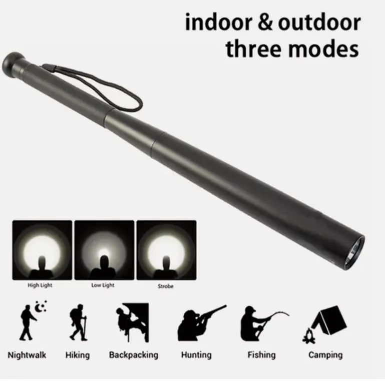 31 CM LED Telescopic Light Baseball Flashlight - Bright Waterproof Camping Lamp 5
