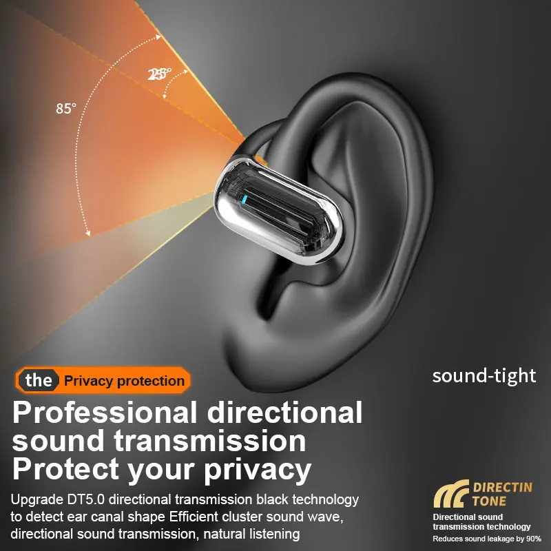 Open Ear Bluetooth Earphones, Earbuds, Music Wireless Earphones, Comfortable Wearing Earbuds Touch Control Built-in Mic Hearphones earbuds 4