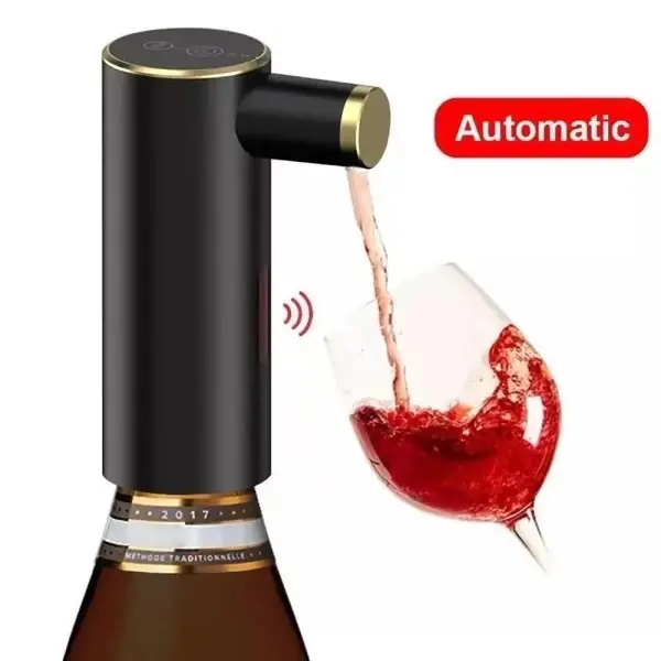 Men Gift 2025 Smart Wine Aerator and Dispenser - Instant Wine Oxidizer with Magnetic Force and Red-Light Technology Utensils Disposable Portable Silicone Spout Traditional