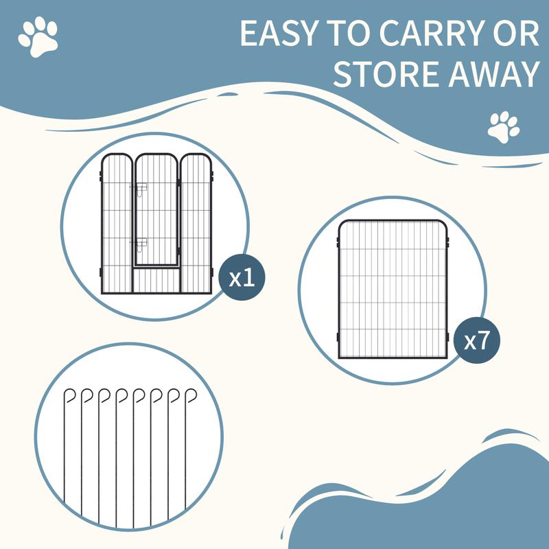 Sundaze Dog Playpen 8 Panel Foldable Cat Puppy Exercise Pen Heavy-Duty Indoor/Outdoor Pet Furniture  Enclosure Run Cage Dogcrate Furniture 3
