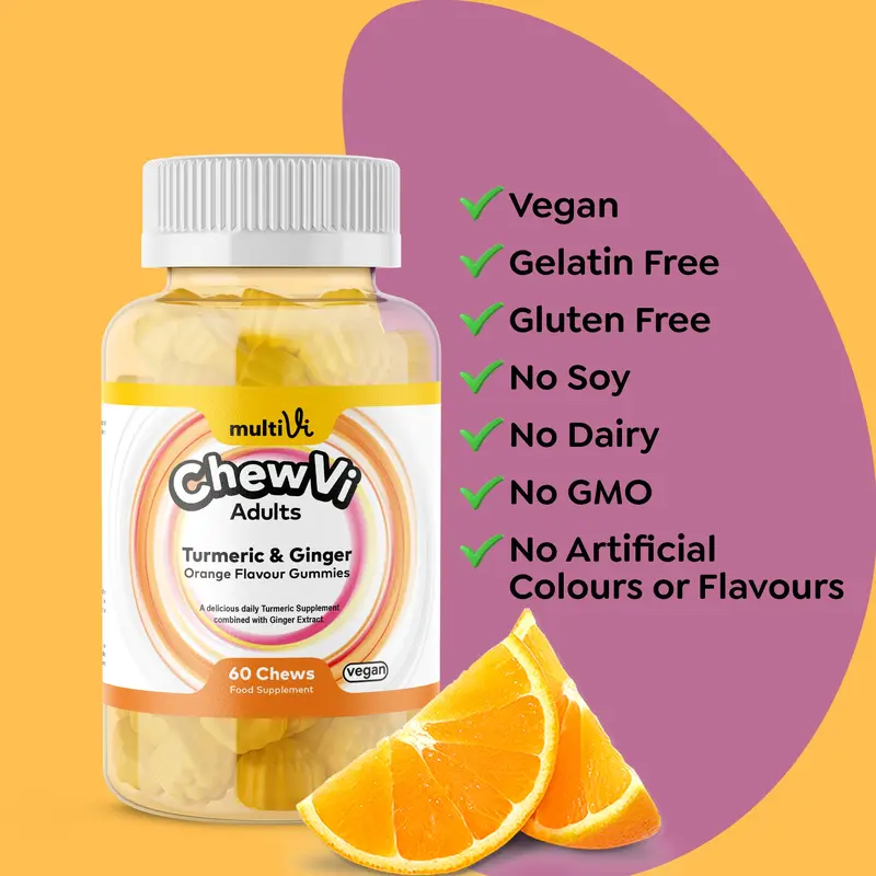 Multivi Chewvi Turmeric & Ginger Gummies – Orange Flavoured Daily Wellness Supplement 2