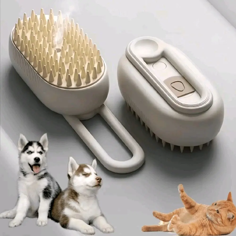 Pet Spray Massage Comb for Dogs and Cats - Water Jet Technology to Remove Floating Hair - Steam Comb for Comfortable Grooming