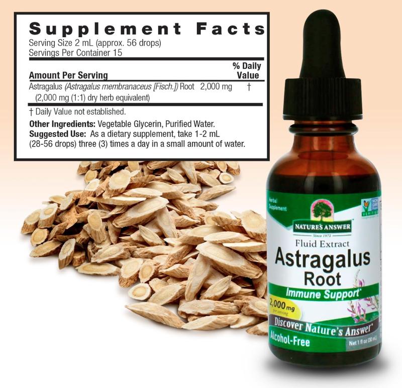 Natures Answer | Astragalus Root Extract, Stress Relief Supplement (30ml) | Wellness Support 3