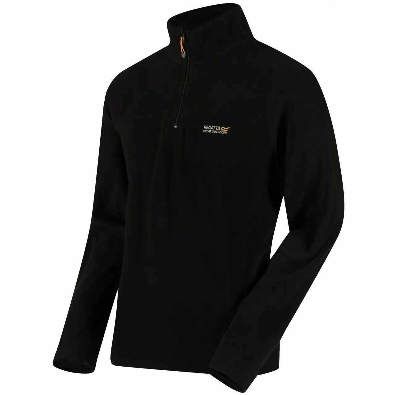 Regatta Men's Thompson Lightweight Half Zip Fleece Black Classic Jackets Menswear Coats