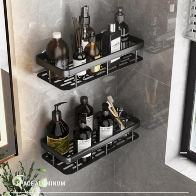 Product Introduction of 2Pcs Bathroom Shower Caddy Shelf Organizer No Drill Wall Mounted Shower Shelves Racks 7