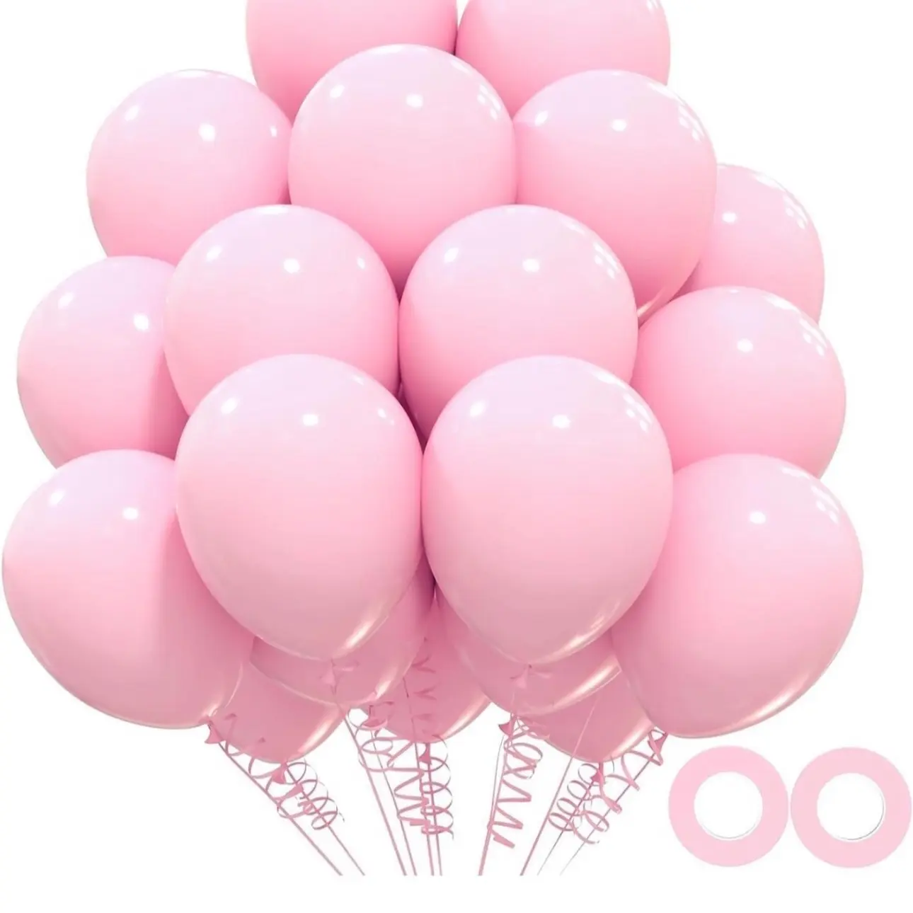 Pink Balloons – 50pcs Baby Pink Latex Party Balloons (12 Inch) – Perfect for Gender Reveals, Baby Showers, Princess-Themed Parties, Birthdays & Weddings – Air or Helium Use