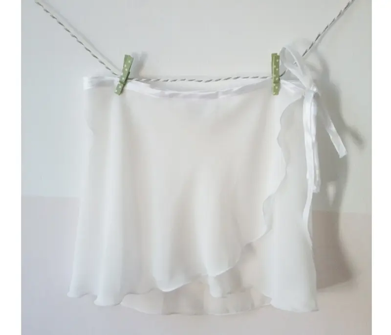 Ballet Skirt 11" Style GISELLE Chiffon Satin Wrap Women 0