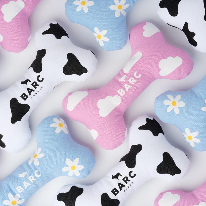 Cow Squeaky Dog Bone Toy 4