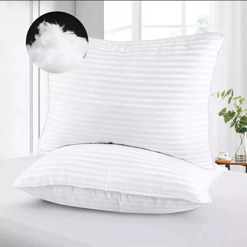 Product Introduction of Hotel Quality Bounce Back Stripe Pillows - Anti Allergic, Hypoallergenic, Machine Washable 8