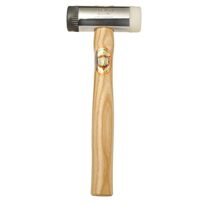 712R Soft & Hard Faced Hammer Wood Handle 38mm 650g - THO712R 1