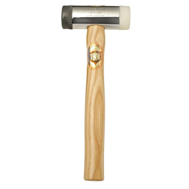 712R Soft & Hard Faced Hammer Wood Handle 38mm 650g - THO712R 1