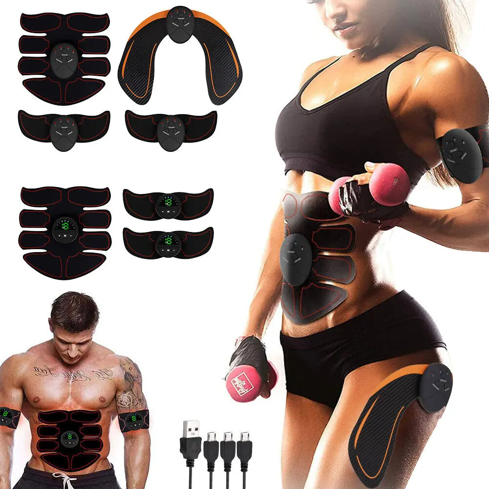 3/4x EMS Abdominal Muscle Toning Trainer ABS Stimulator Toner Fitness Exerciser