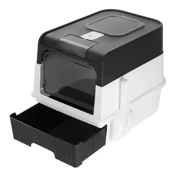 Large Smart Cat Litter Box with Self Cleaning, Drawer and Deodorize Cat Potty Tray robot