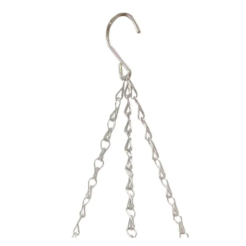 2 Cone Rope Hanging Baskets 12” – Outdoor Planters with Liner & Chains – Weather Resistant Flower Pots for Garden Plants & Flowers 1