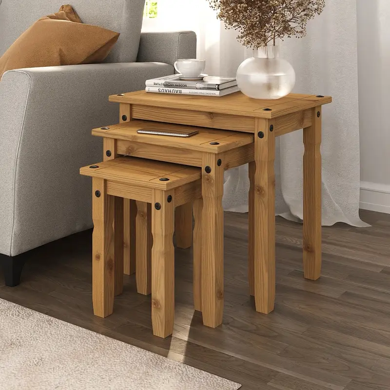 Corona Nest of Tables Mexican Solid Pine coffeetables 0