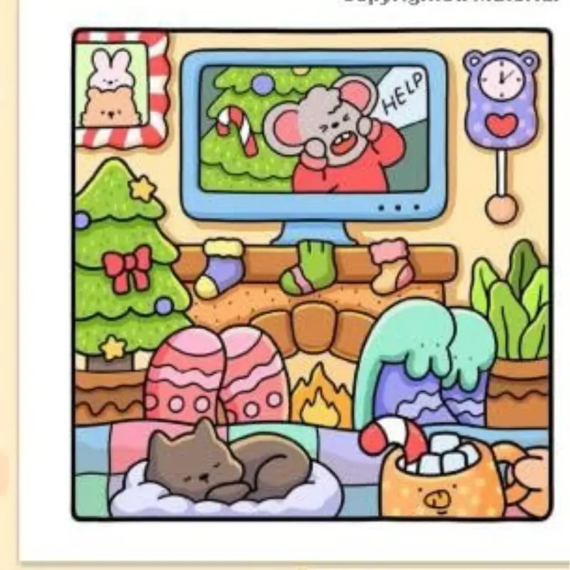 Comfy Days: Coloring Book for Adults and Teens - Featuring Super Cute Animal Characters in Cozy Hygge Moments for Relaxation viral  coloring coco  wyo comfy  days 2